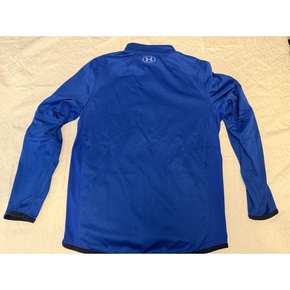 Under Armour ColdGear Reactor Jacket L Navy Stretch Fleece Lined Full Zip - Picture 2 of 6